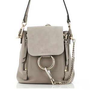 Gently loved Chloe Faye medium backpack with duster bag and tag